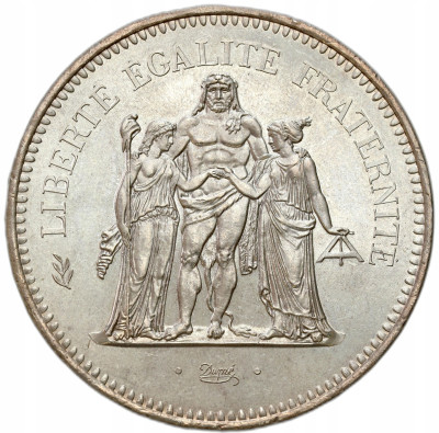 Francja. 50 franków 1977, Herkules – SREBRO