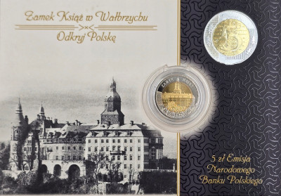 Seria Odkryj Polskę - 5 złotych okolicznościowe - Zamek Książ w Wałbrzychu