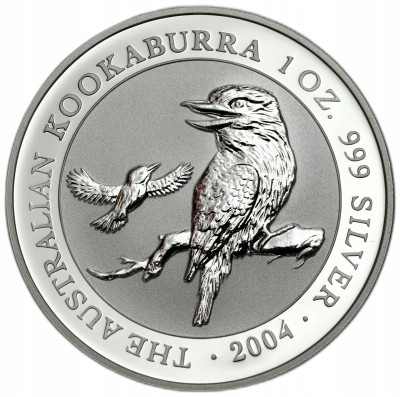 Australia 1 dolar 2004 Kookaburra SREBRO uncja