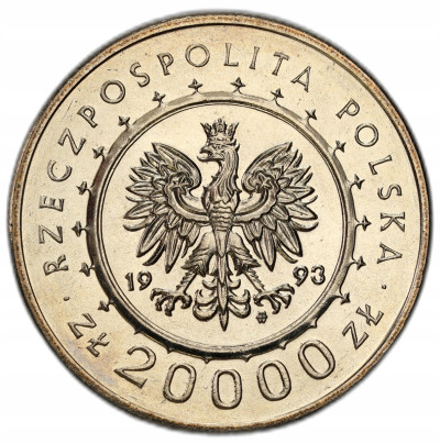 20.000 złotych 1993 Zamek w Łańcucie – PIĘKNE