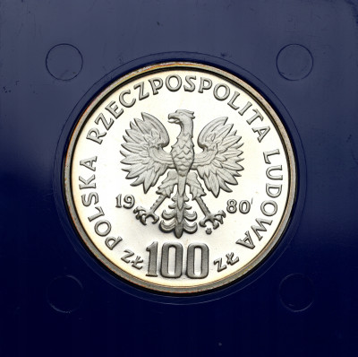 PRL - 100 złotych 1980 Głuszec Ochrona Środowiska - SREBRO
