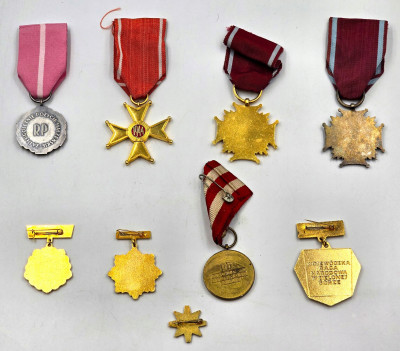 PRL. Zestaw odznaczeń - 9 sztuk