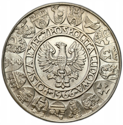 PRL - 100 złotych 1966 Mieszko i Dąbrówka - Millenium - SREBRO