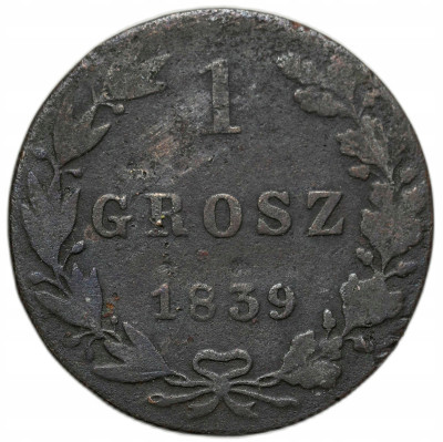 Polska XIX w./Rosja. Mikołaj I. 1 grosz 1839 MW, Warszawa