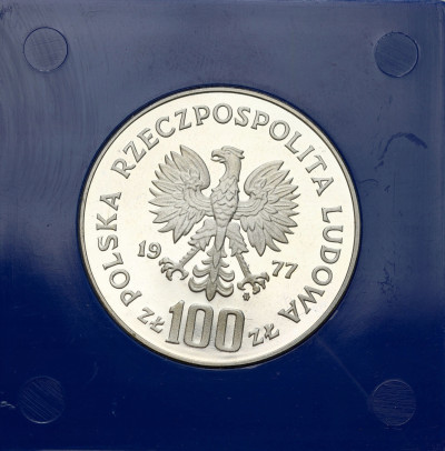 PRL - 100 złotych 1977 Żubr – SREBRO