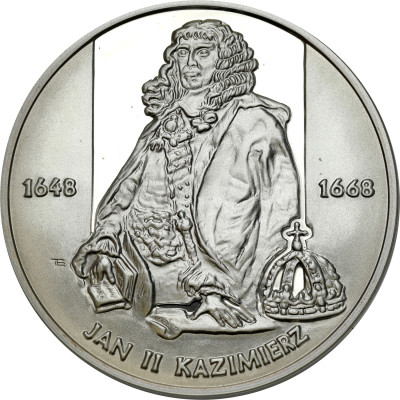 10 złotych 2000 Jan II Kazimierz półpostać – SREBRO