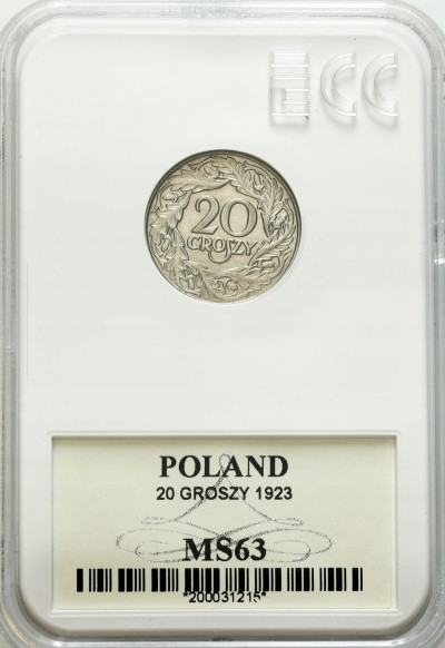 II RP. 20 groszy 1923 GCN