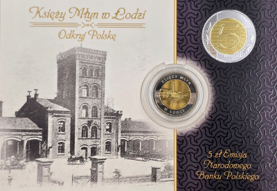 Seria Odkryj Polskę - 5 złotych okolicznościowe - Księży Młyn w Łodzi