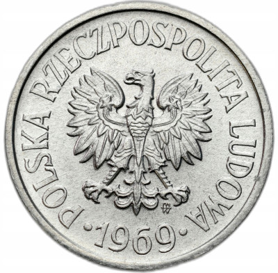 PRL. 20 groszy 1969 – Z RULONU