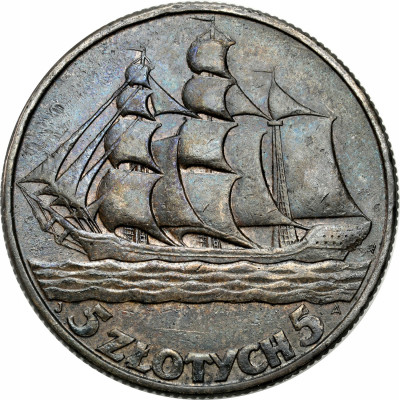 II RP. 5 złotych 1936 Żaglowiec – SREBRO
