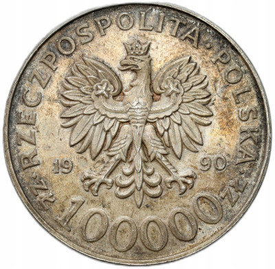 100.000 złotych 1990 Solidarność typ A – SREBRO