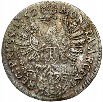 Niemcy, Prusy Wschodnie. Fryderyk II (1740–1786). Ort 1752, Królewiec