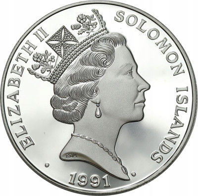 Wyspy Salomona. 10 dolarów 1991, Alvaro de Mendana – SREBRO