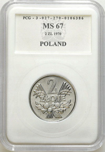 PRL. 2 złote 1970 Jagody – PIĘKNE
