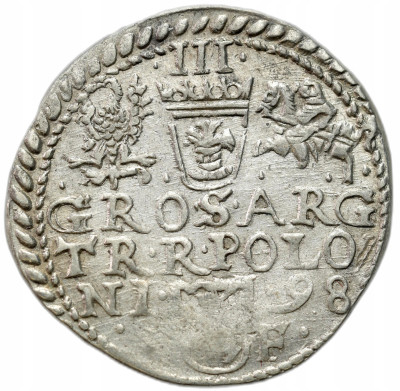 Zygmunt III Waza. Trojak (3 grosze) 1598, Olkusz - ŁADNY