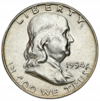 USA. 1/2 dolara 1954 Franklin – SREBRO