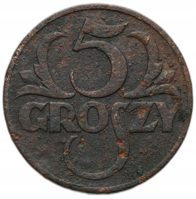 II RP. 5 groszy 1934 - NAJRZADSZY ROCZNIK