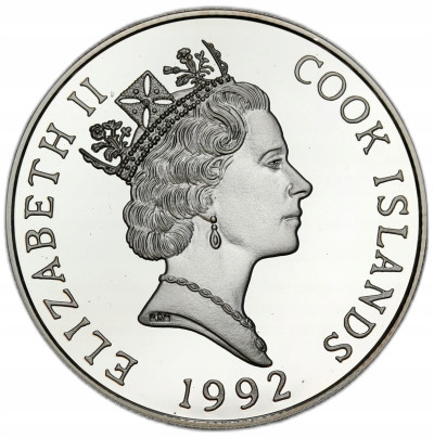 Wyspy Cooka. 5 dolarów 1992 „Astrolabe” – SREBRO