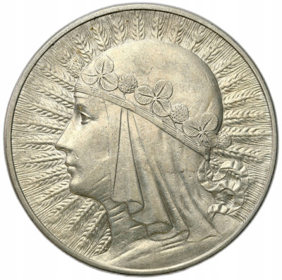 II RP. 10 złotych 1933 głowa kobiety – SREBRO