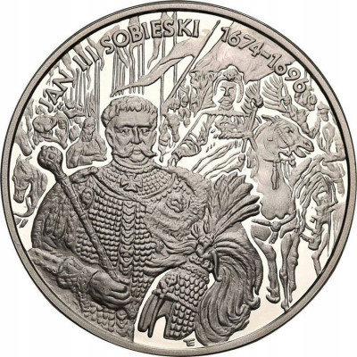 10 złotych 2001 Jan III Sobieski popiersie – SREBRO