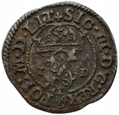 Zygmunt III Waza. Szeląg 1588, Olkusz - znak Półruszt