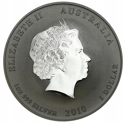 Australia. 1 dolar 2010 Rok tygrysa - SREBRO UNCJA