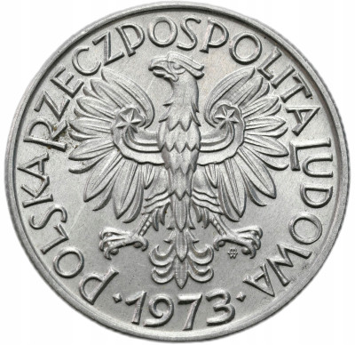 PRL. 5 złotych 1973 Rybak – WYŚMIENITE