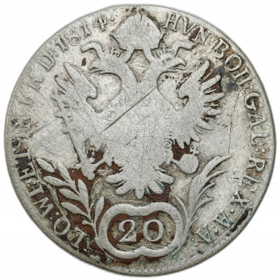 Austria. 20 krajcarów 1814 C, Praga