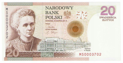 20 złotych 2011 Maria Skłodowska-Curie – WYŚMIENITE