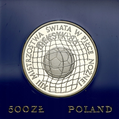 500 złotych 1986 FIFA '86 Meksyk - SREBRO