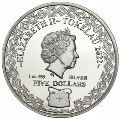 Tokelau - 5 dolarów 2022 Znaki zodiaku - Strzelec - SREBRO