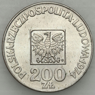 PRL. 200 złotych 1974 mapa XXX lat PRL