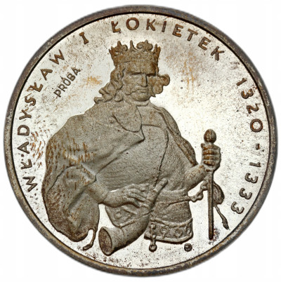 PRL. PRÓBA srebro 1.000 złotych 1986 Łokietek