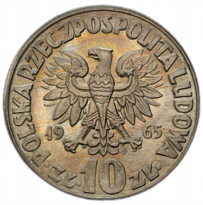 PRL. 10 złotych 1965 Kopernik – PIĘKNE