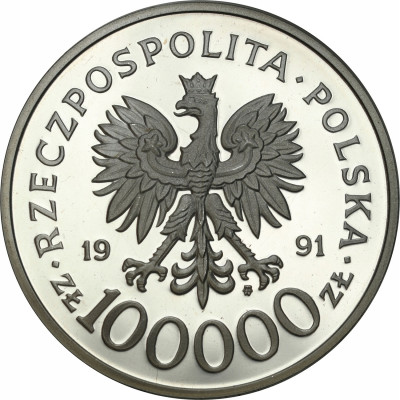 100.000 złotych 1991 Narvik, Żołnierz Polski – SREBRO