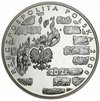20 złotych 2008 Powstanie w Getcie Warszawskim – SREBRO