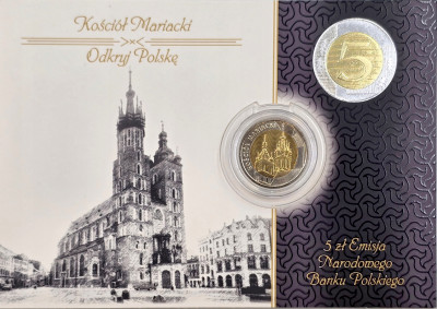 Seria Odkryj Polskę - 5 złotych okolicznościowe - Kościół Mariacki