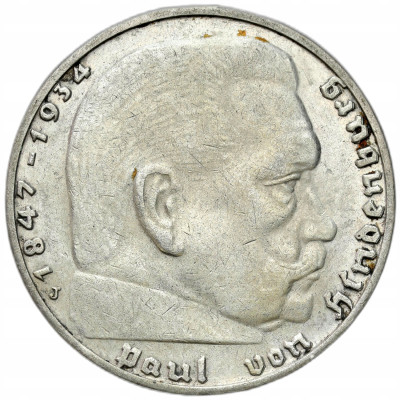 Niemcy, III Rzesza. 2 Marki 1936 J, Hamburg – RZADKIE