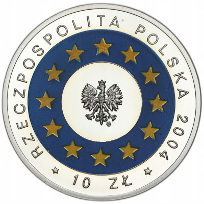 10 złotych 2004 wstąpienie do Unii Europejskiej – SREBRO