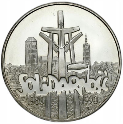 100.000 złotych 1990 Solidarność typ A – SREBRO