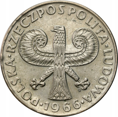 PRL. 10 złotych 1966 mała kolumna – PIĘKNE