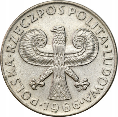 PRL. 10 złotych 1966 mała kolumna – PIĘKNE