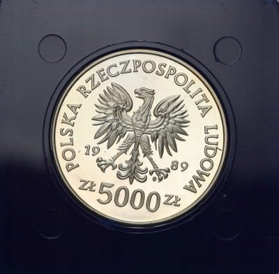 PRL. 5.000 złotych 1989 Zabytki Torunia – SREBRO