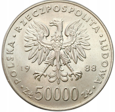 50.000 złotych 1988 Józef Piłsudski - PIĘKNE