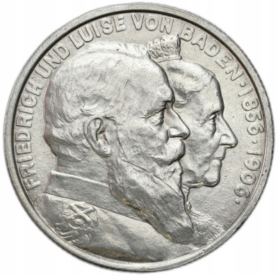Niemcy, Badenia. Fryderyk I (1856–1907). 2 marki 1906, Karlsruhe