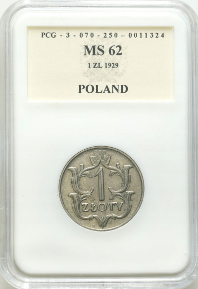 II RP. 1 złoty 1929 PCG
