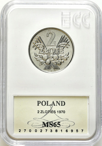 PRL. 2 złote 1970 Jagody – PIĘKNE
