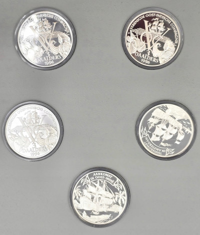 Niderlandy. 3 dolary 1996, SREBRO – 5 szt