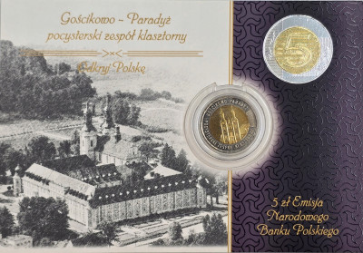 Seria Odkryj Polskę - 5 złotych - Gościkowo Paradyż zespół klasztorny