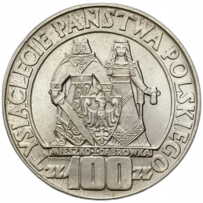 PRL - 100 złotych 1966 Mieszko i Dąbrówka - Millenium - SREBRO